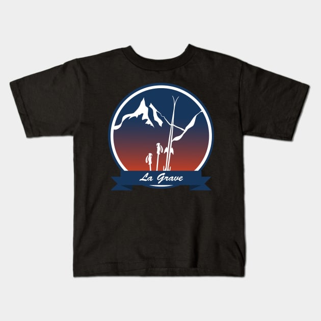 La Grave Hautes Alpes Kids T-Shirt by leewarddesign